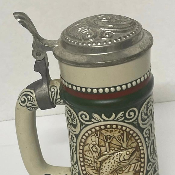 1978 Avon Beer Stein "The Strike Rainbow Trout""At Point English Setter" Vintage - Picture 5 of 8